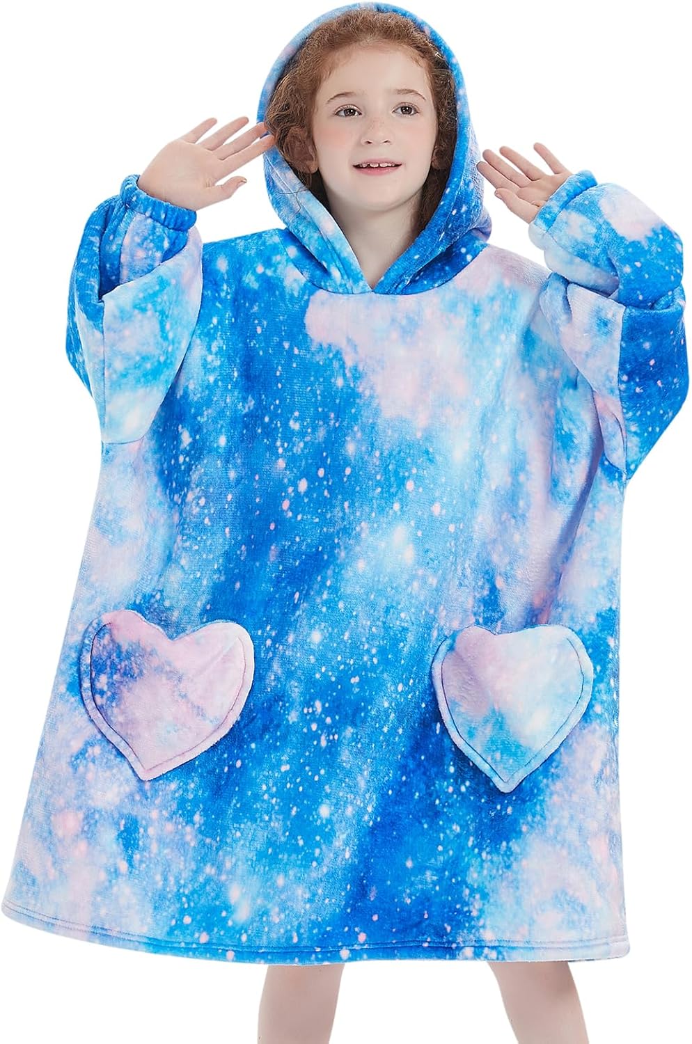 Wearable Blanket Hoodie for Kids - Oversized Sherpa Comfort