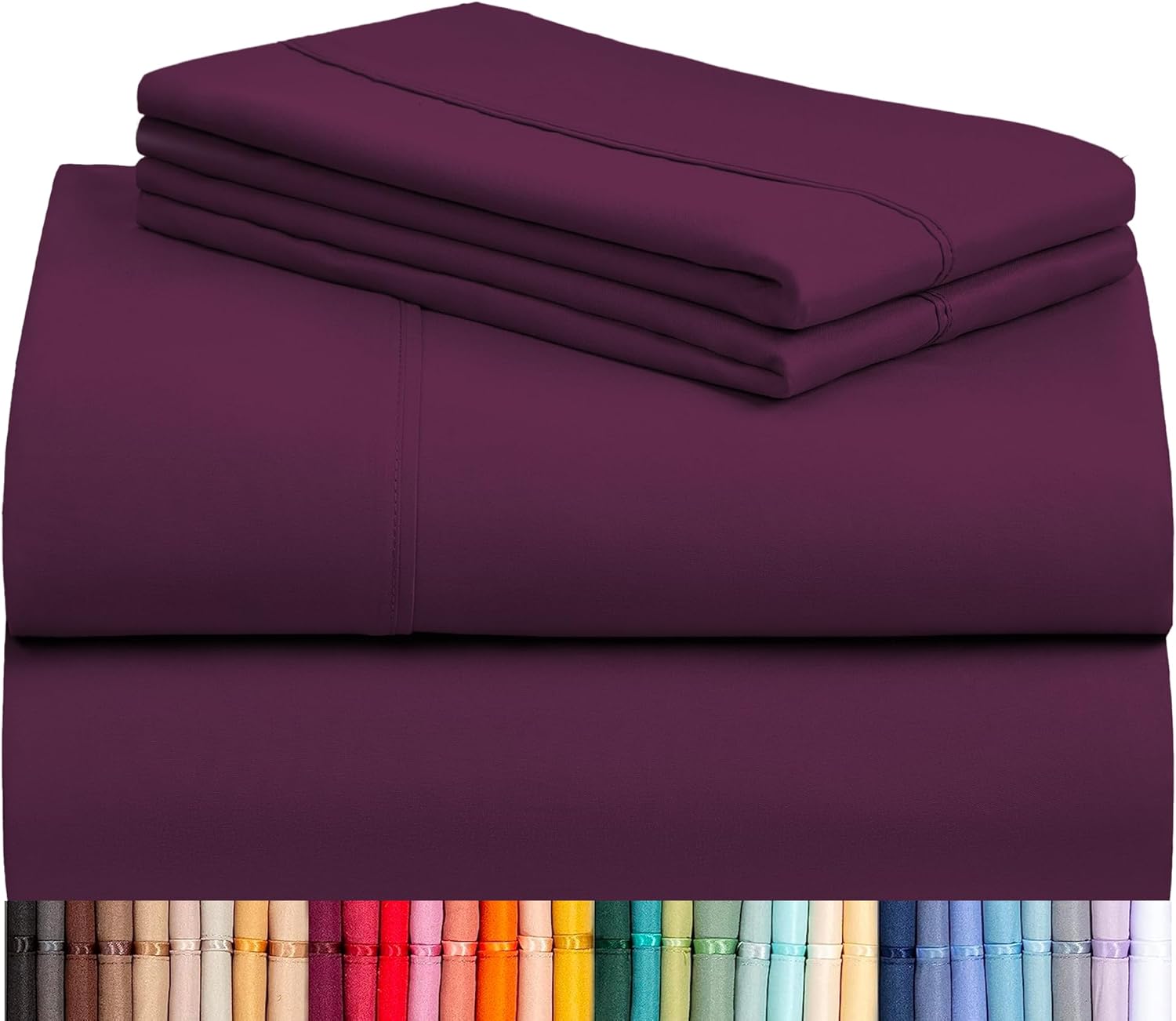 LuxClub 4 PC Queen Sheet Set for Ultimate Comfort and Style