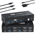 8K@60Hz Displayport KVM Switch 2 Monitors 2 Computers - Dual Monitor