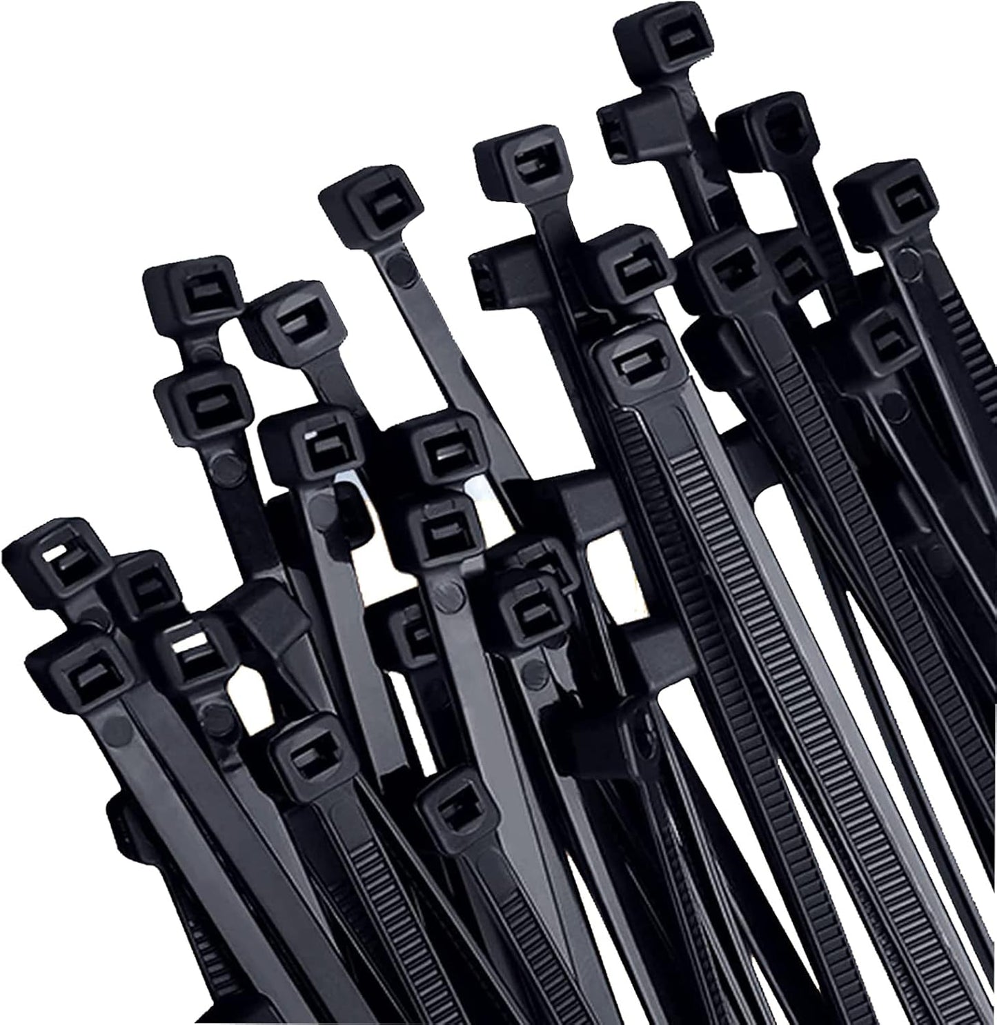 100 Pack Black Zip Ties - 15 inch, 80lbs Strength, Heavy Duty for Indoor & Outdoor