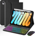 Case with Keyboard Mouse for iPad mini 7th/6th - Rainbow Backlight