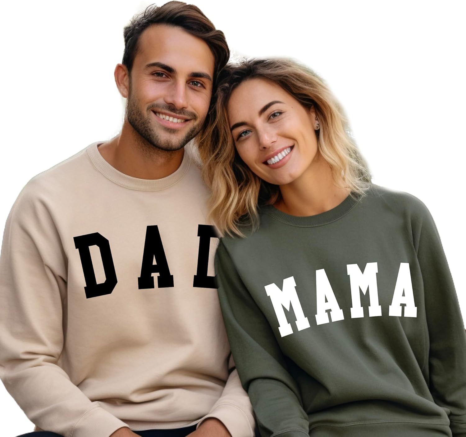 Mama and Dad Matching Sweatshirt for Casual Trendy Looks