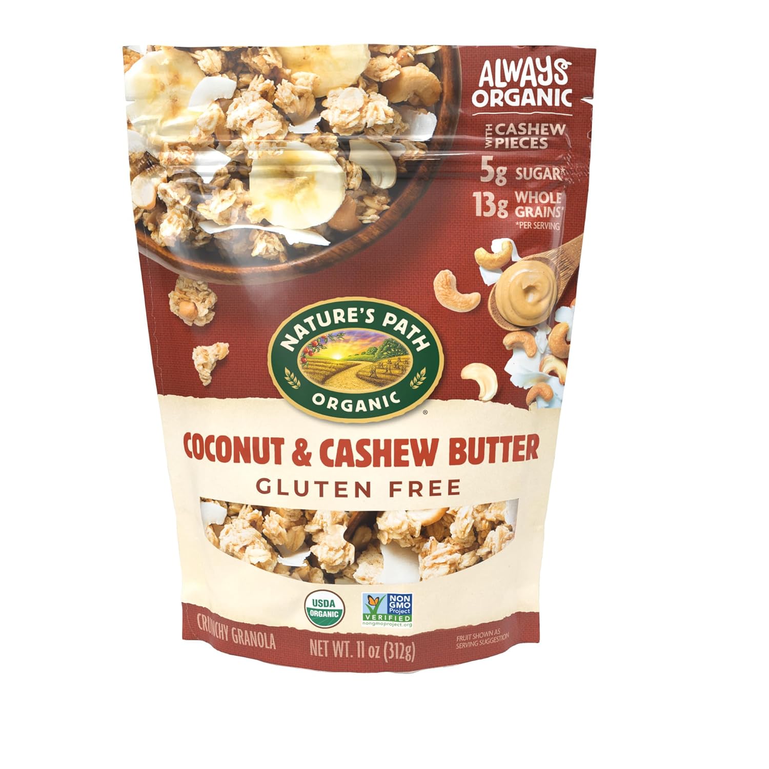 Nature's Path Coconut & Cashew Butter Granola, 11 oz Pack of 8