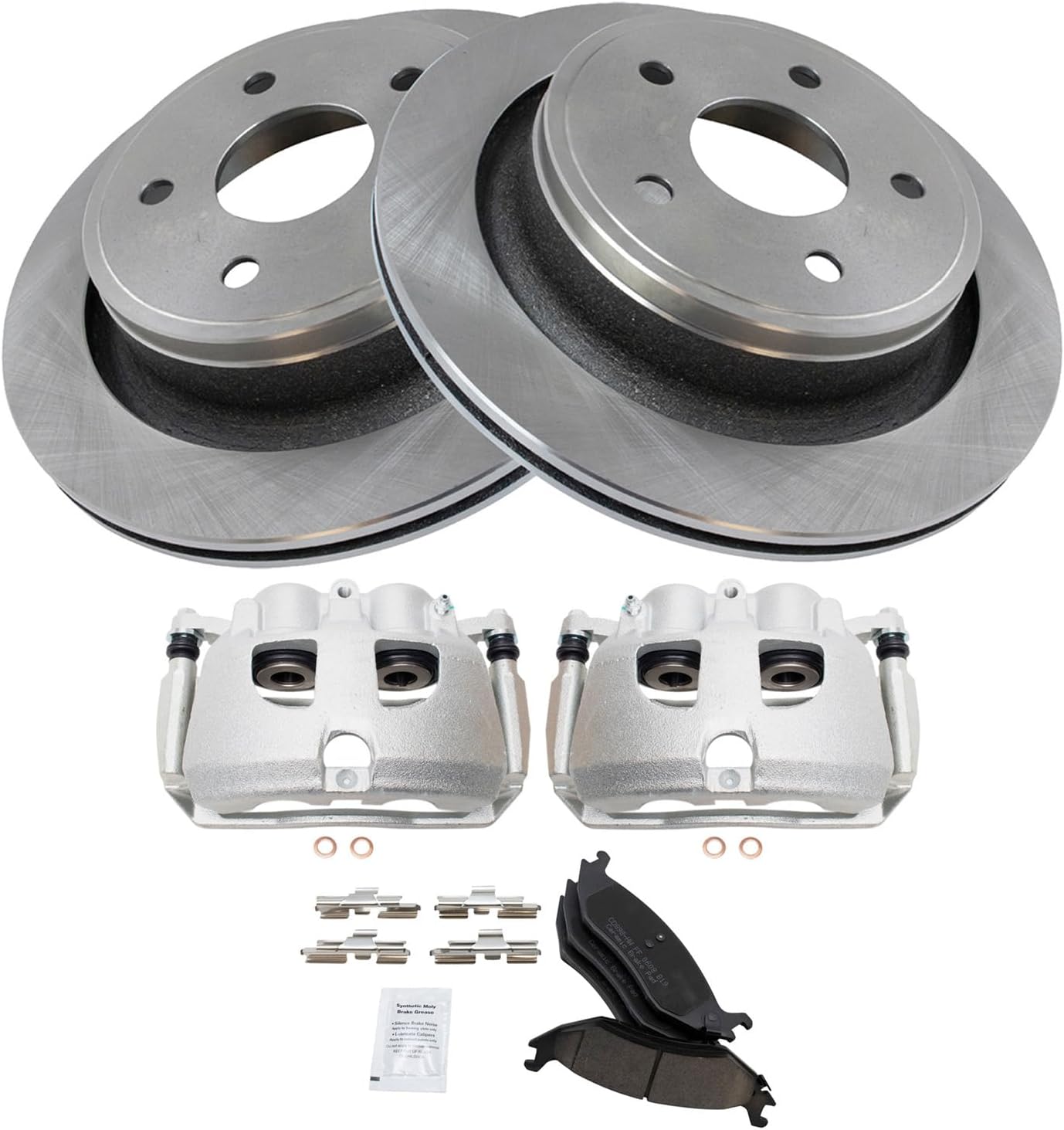 TRQ Rear Brake Pad & Rotor Kit for 2012 Ram 1500 Performance