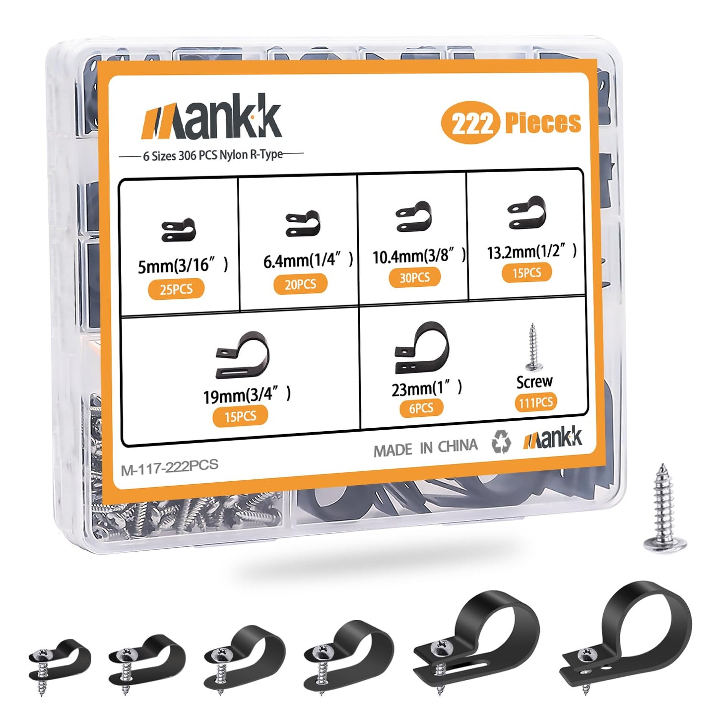 Organize with Ease: 222PCS Cable Clips Kit