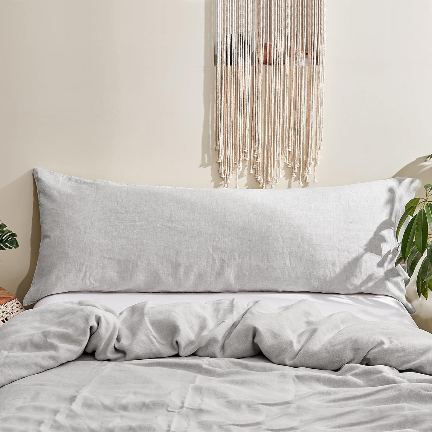 Simple&Opulence Body Pillow Cover 20 x 54 in Pure Linen Softness