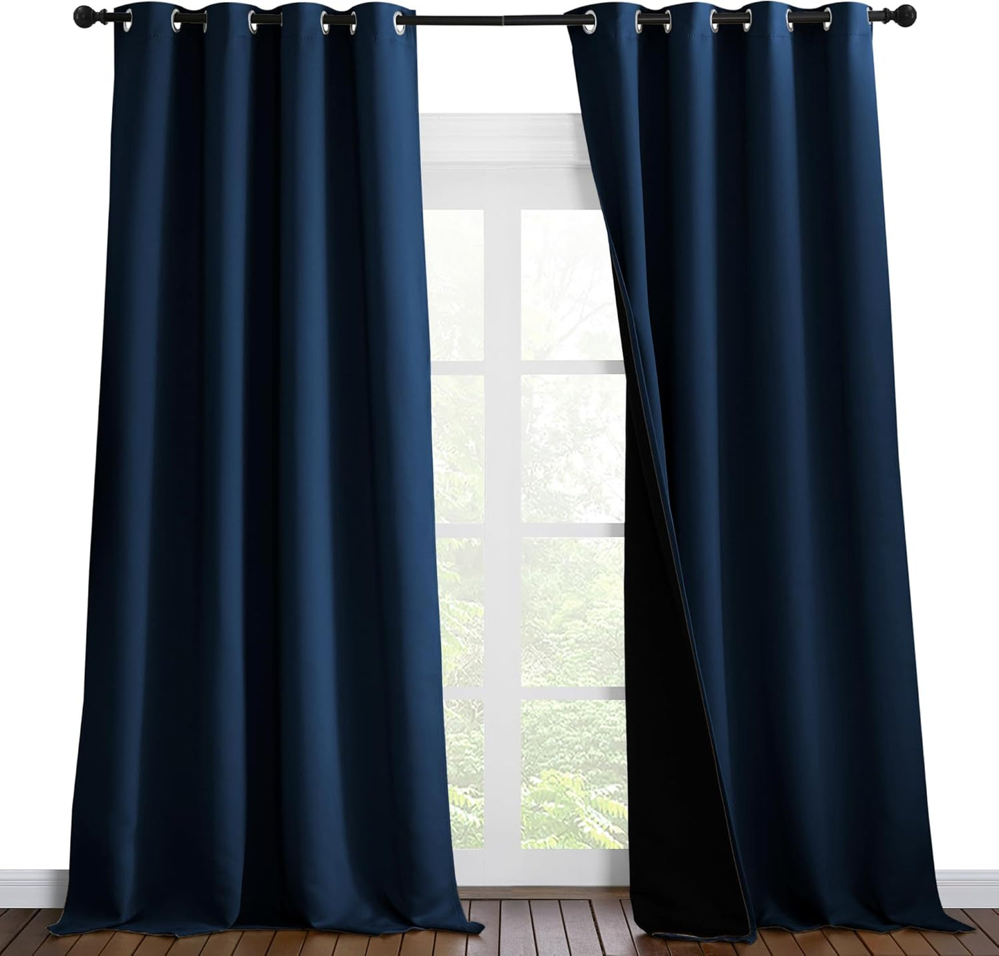 NICETOWN 100% Blackout Blinds for Large Patio Sliding Door