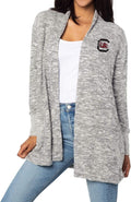 chicka-d Women's Cozy Fleece Cardigan Heather Grey - Soft Game-Day