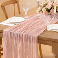 Dusty Pink Cheesecloth Table Runner 12pcs 10ft - Boho Rustic Decor