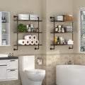Industrial Pipe Shelf Wall Mounted 3-Tier Rustic Floating Shelves