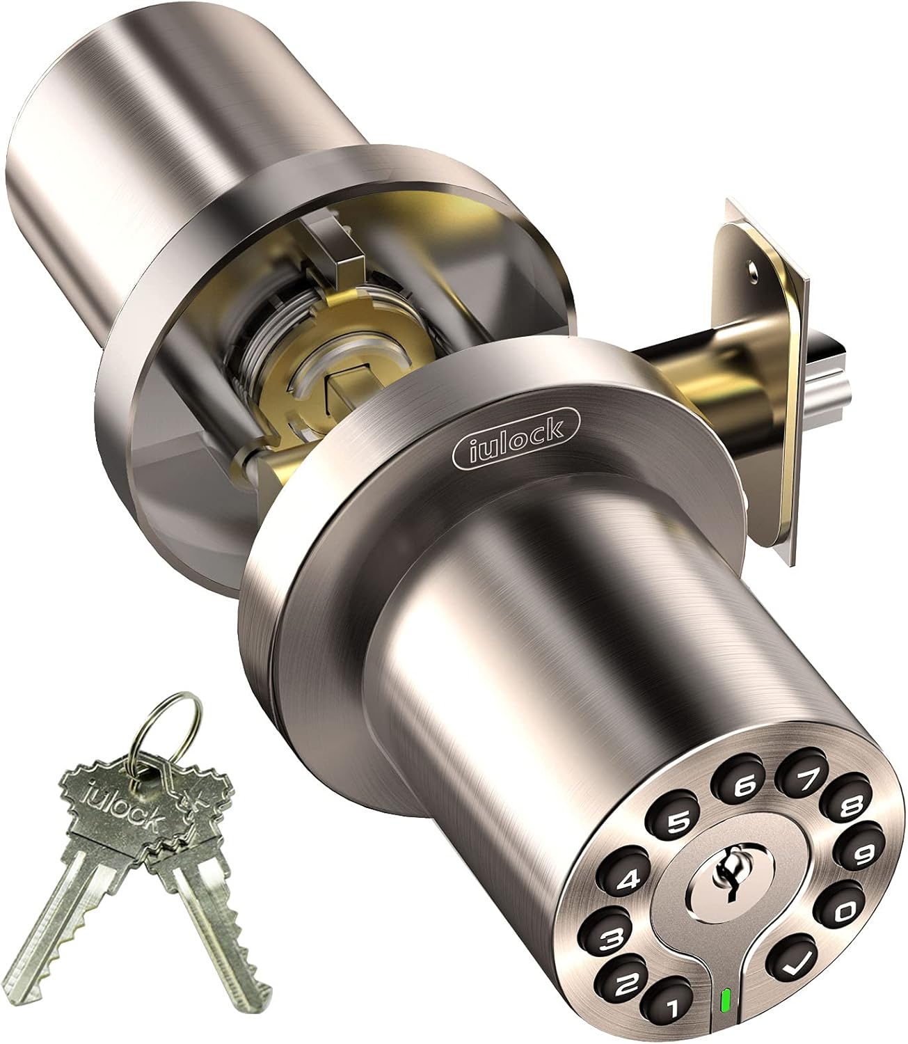 Waterproof Electronic Door Knob with Keypad for Easy Access