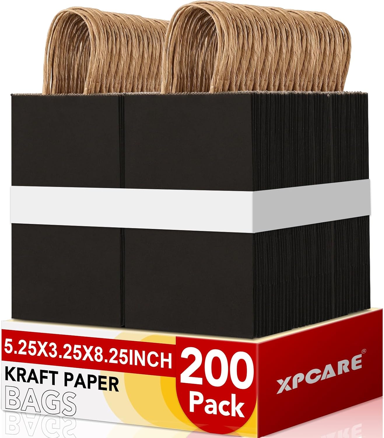 XPCARE 200Pcs Paper Gift Bags for Parties and Retail Use