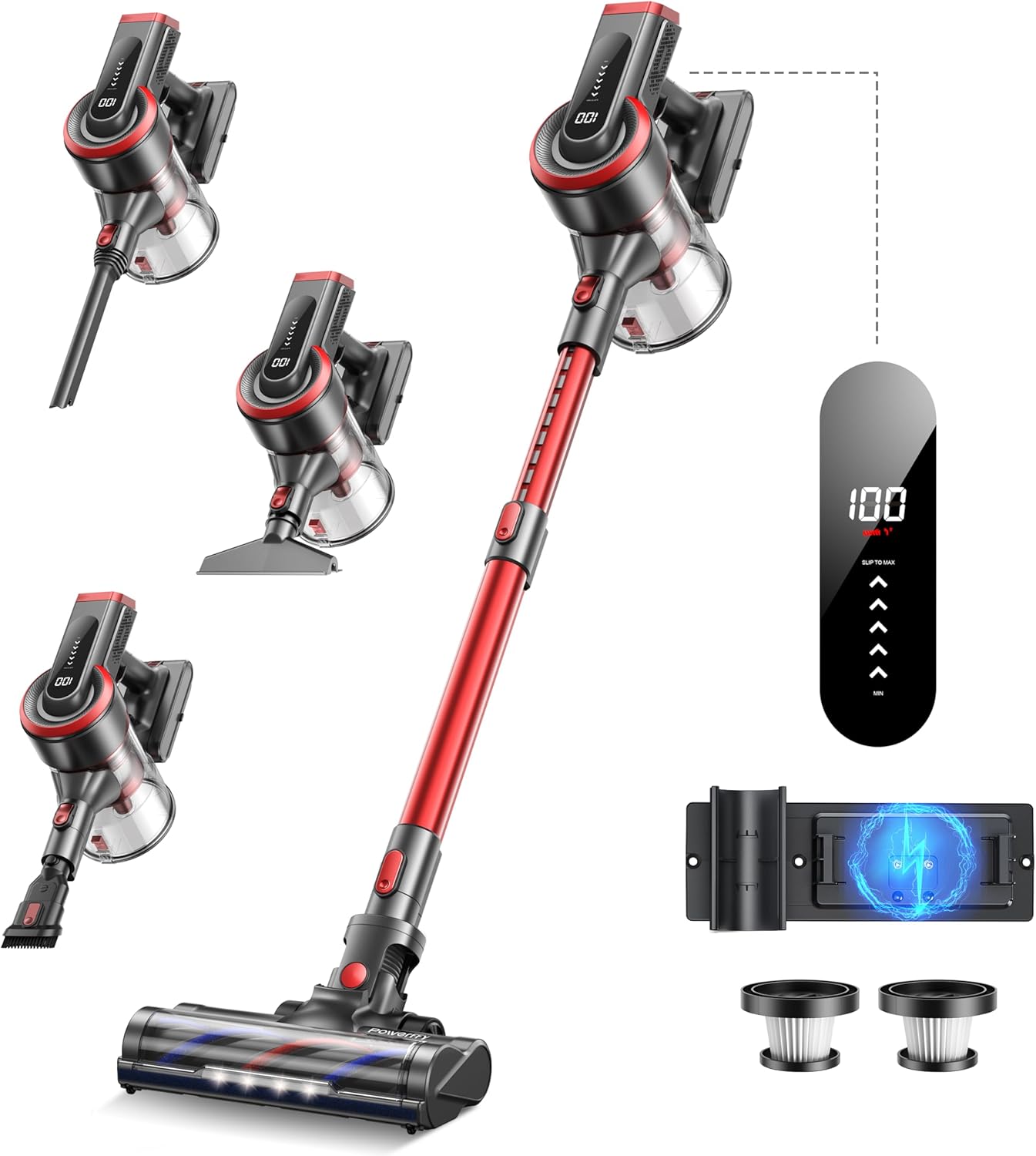 Powerful 450W Cordless Vacuum - Up to 55 Mins Runtime!