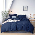 Navy Blue Comforter Set California King - Breathable Soft Cal King