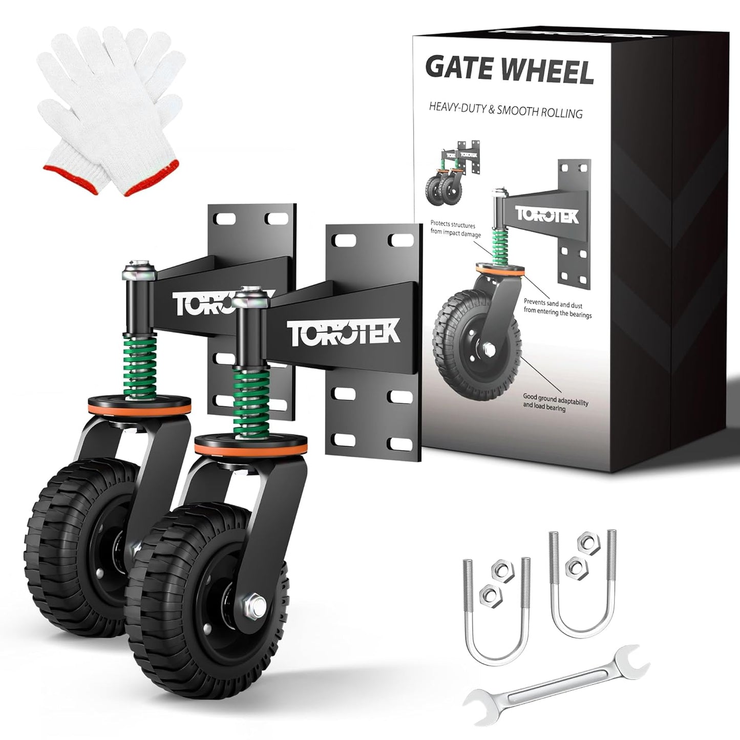 6 Gate Wheel Heavy Duty Casters for Swing Gates and Fences