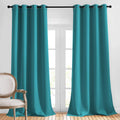 Blackout Curtains 120 in Long Grommet Panels - Deep Peacock Teal