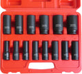 1/2 Inch Deep Drive Impact Socket Set, Metric 10mm-32mm - Durable