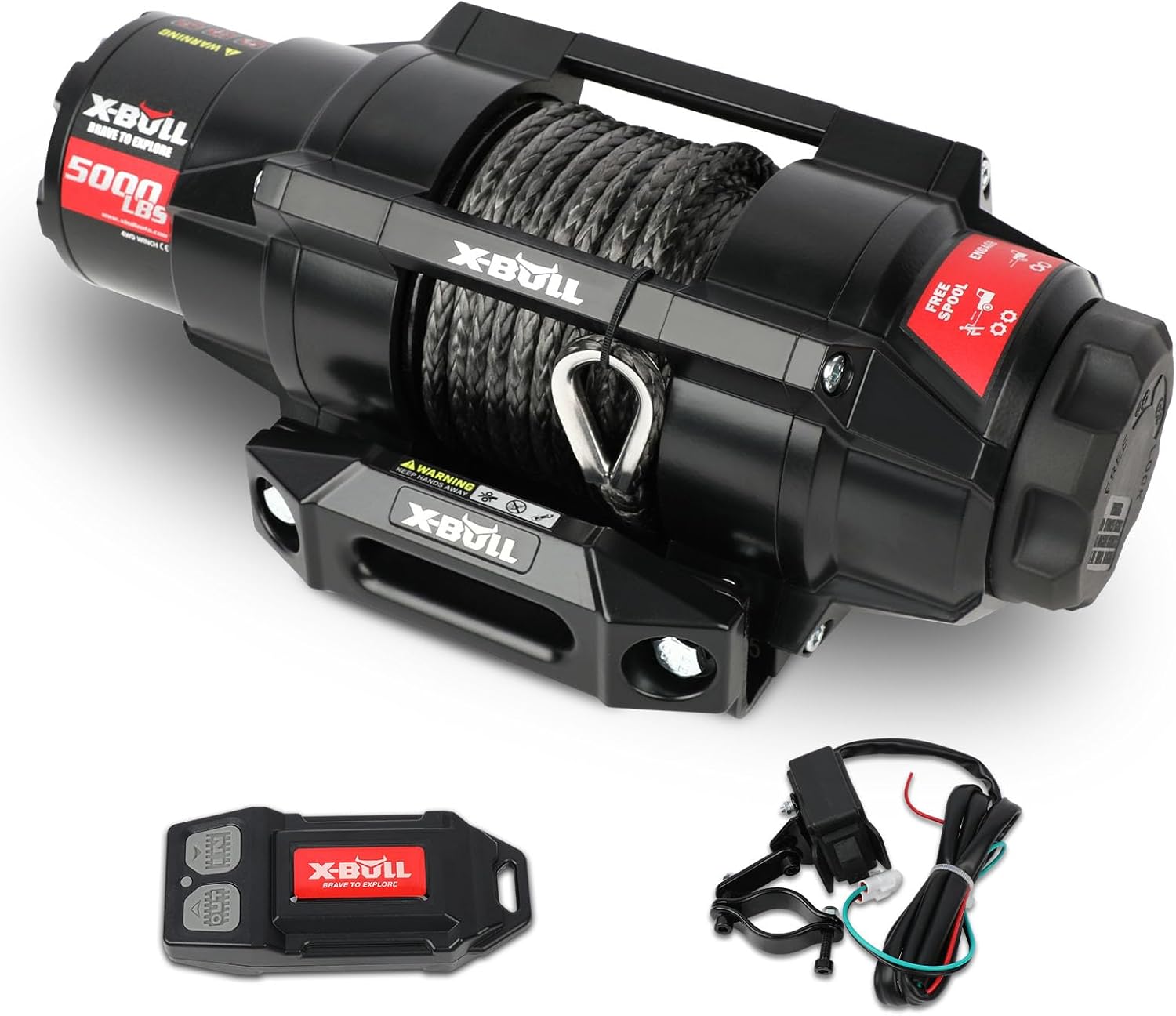 X-BULL 5000lbs Electric Winch for ATV, UTV, and Boat Trailers