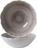 Melamine Serving Bowls Set of 2 12in x 4in - Durable Farmhouse Salad