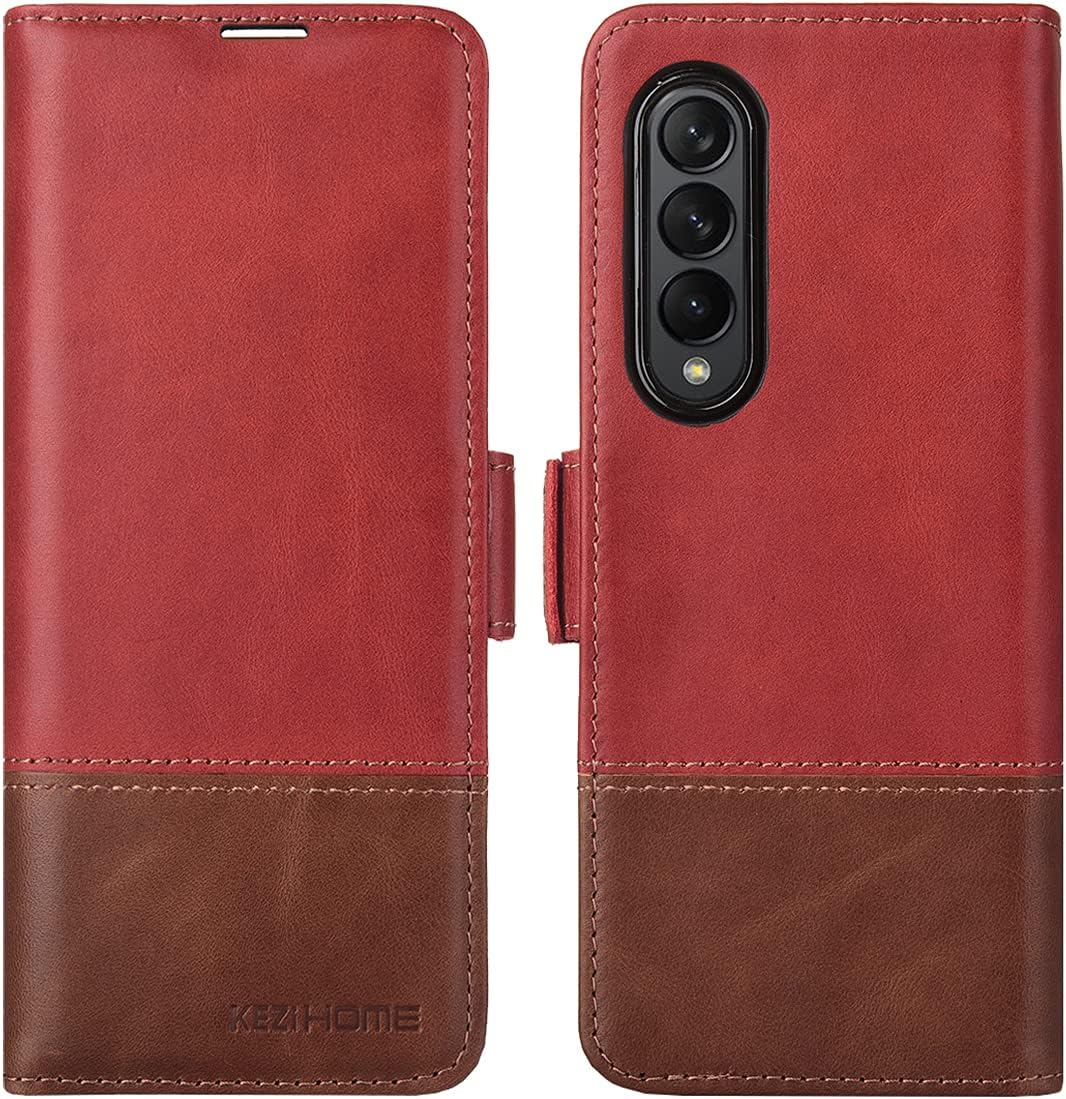 KEZiHOME Genuine Leather Galaxy Z Fold 3 Wallet Case Review
