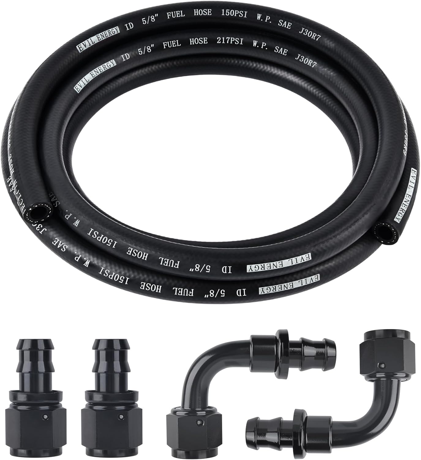 5/8 Fuel Hose Line Kit - Durable 10AN Push Lock Hose Solution