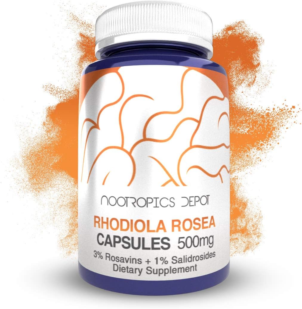 Nootropics Depot Rhodiola Rosea Capsules for Enhanced Focus