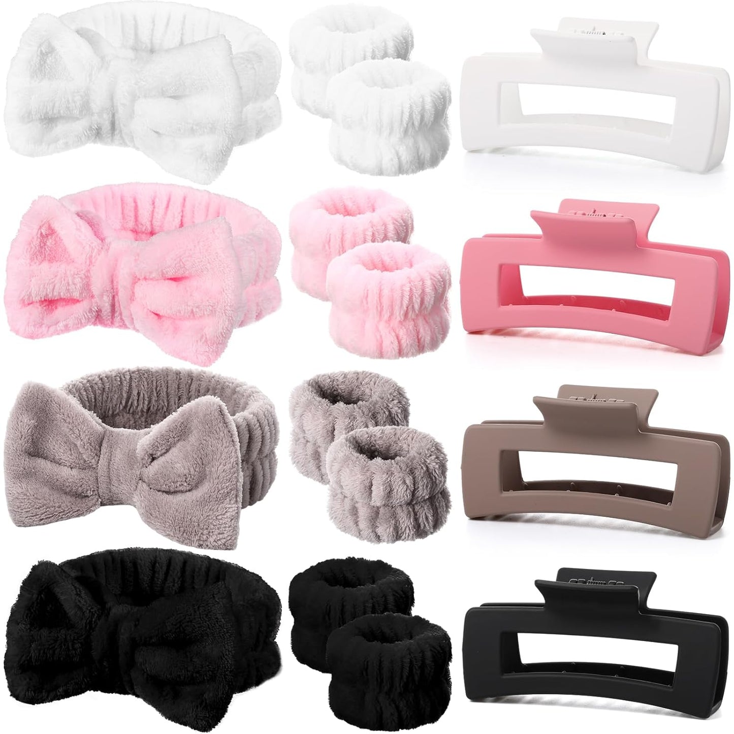 16 Pcs Spa Headband Set for Women - Hair & Skincare Essential