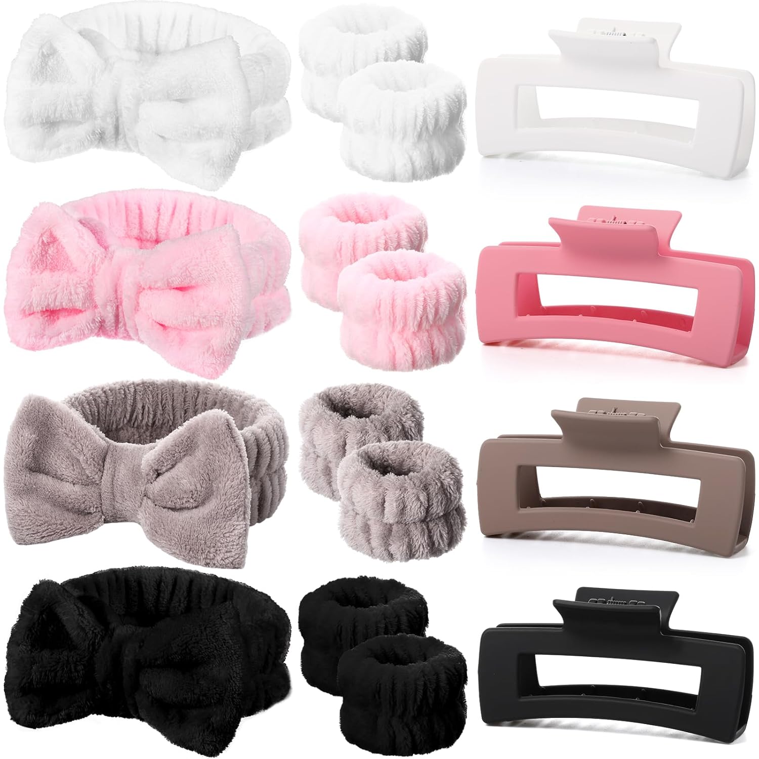 16 Pcs Spa Headband Set for Women - Hair & Skincare Essential