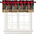 Christmas Tree Curtain Valance 54x18 - Festive Holiday Decor!