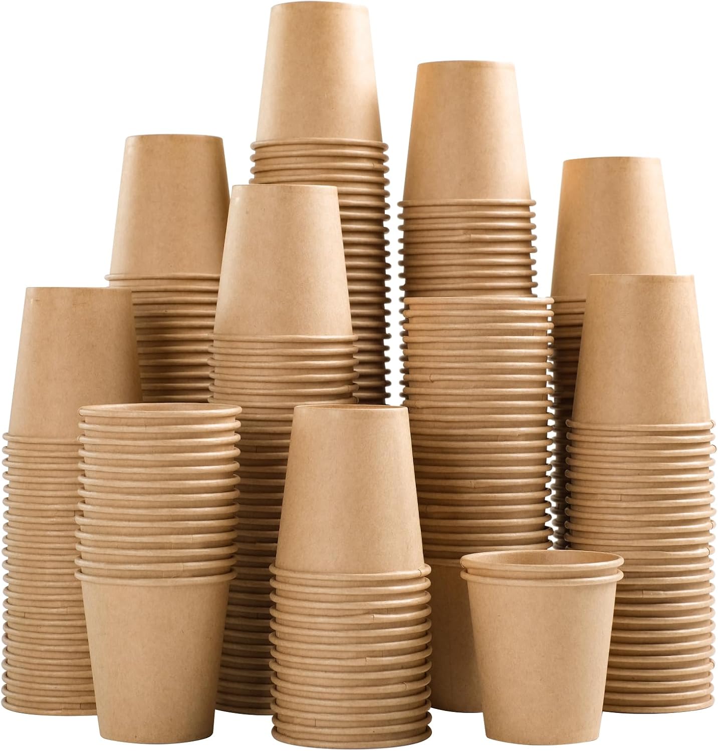SIUQ 1200 Pack 3 oz Kraft Paper Cups for Hot and Cold Drinks