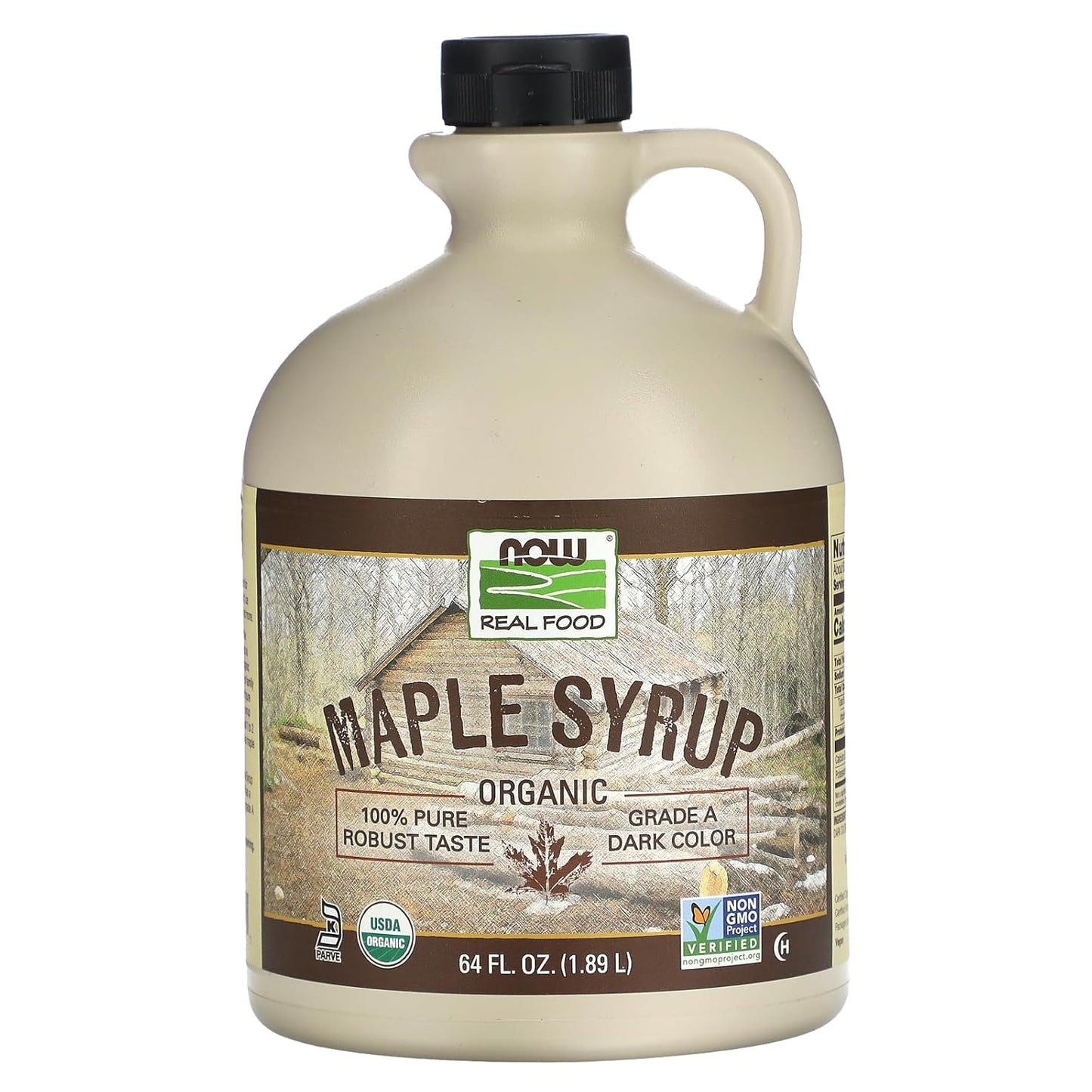 NOW Foods Organic Maple Syrup Grade A Dark Color 64-Ounce