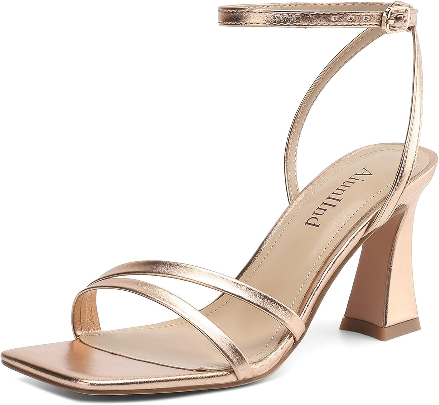 Heeled Sandals for Women with Chunky Block High Heels
