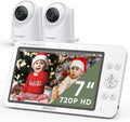 MegaView Baby Monitor with 2 Cameras - 7in 720P HD Split Screen
