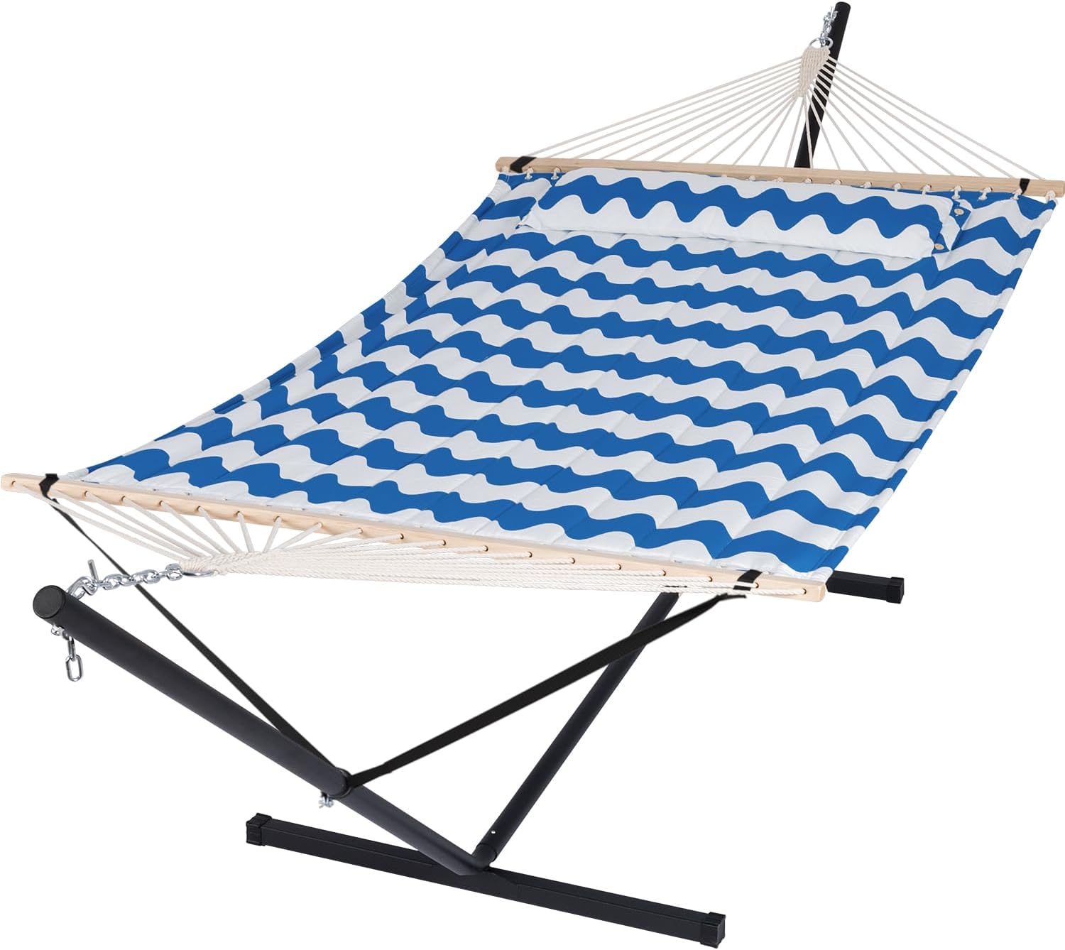 SUNCREAT Portable Hammock with Stand for Two Person Relaxation