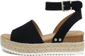 Soda Women's Open Toe Buckle Ankle Strap Espadrille Sandal - Summer