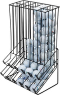 MyGift 60 Capacity Golf Ball Holder - Matte Black Metal Rack