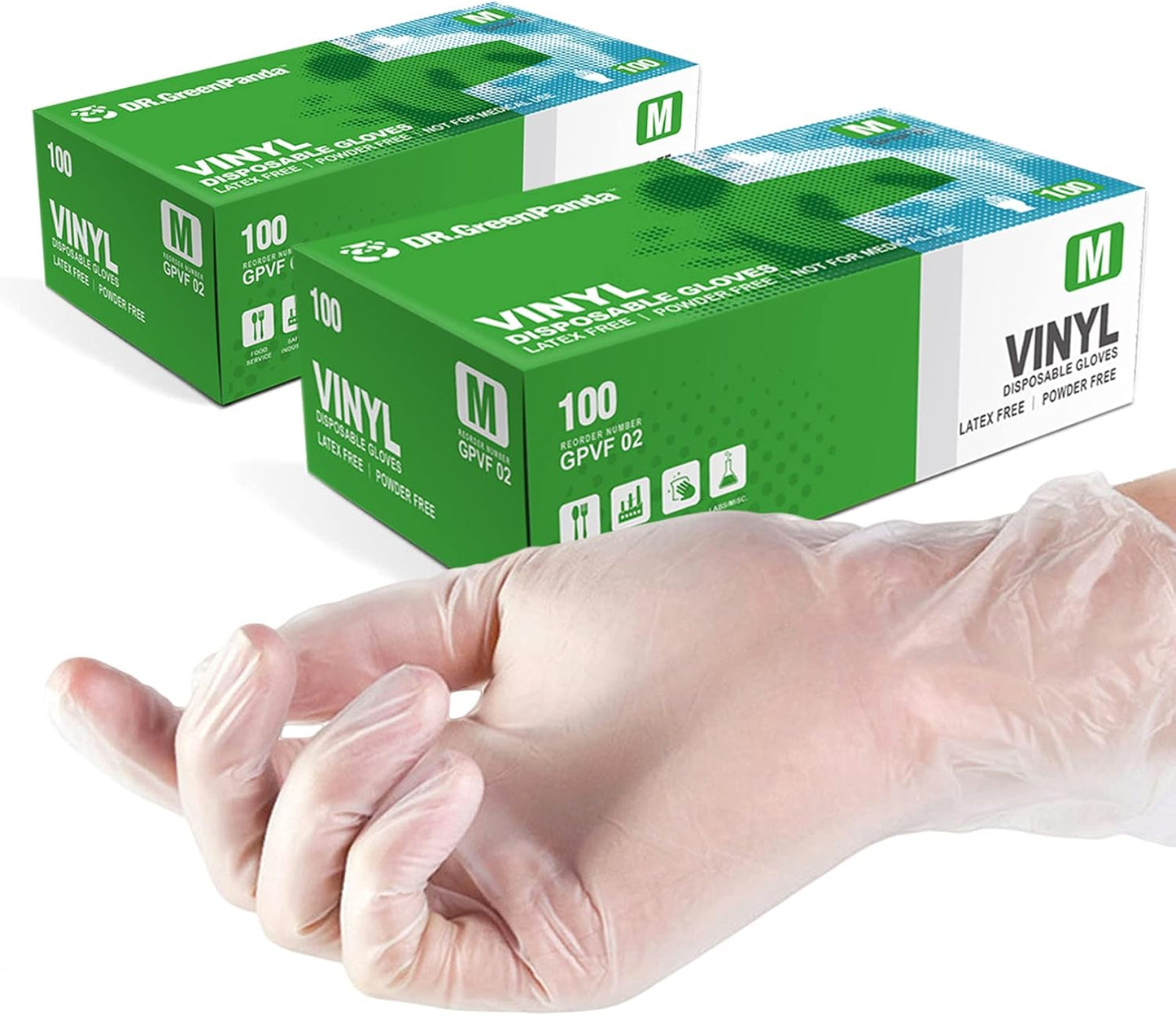 Food Safe Clear Vinyl Gloves - Latex Free for Hygienic Prep