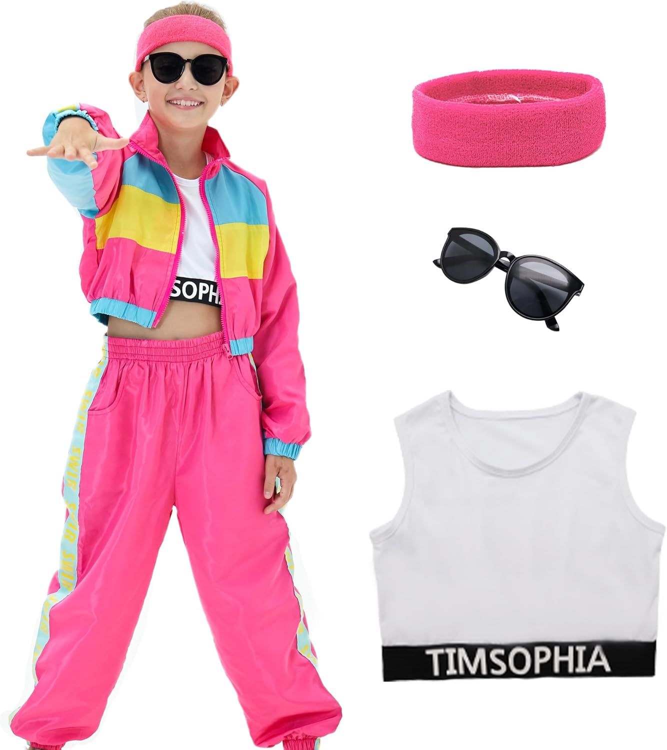 Hip Hop Dance Costume for Girls by TIMSOPHIA - 80s 90s Style