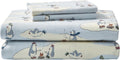 Eddie Bauer Twin Flannel Sheets Skating Penguin - Brushed Softness