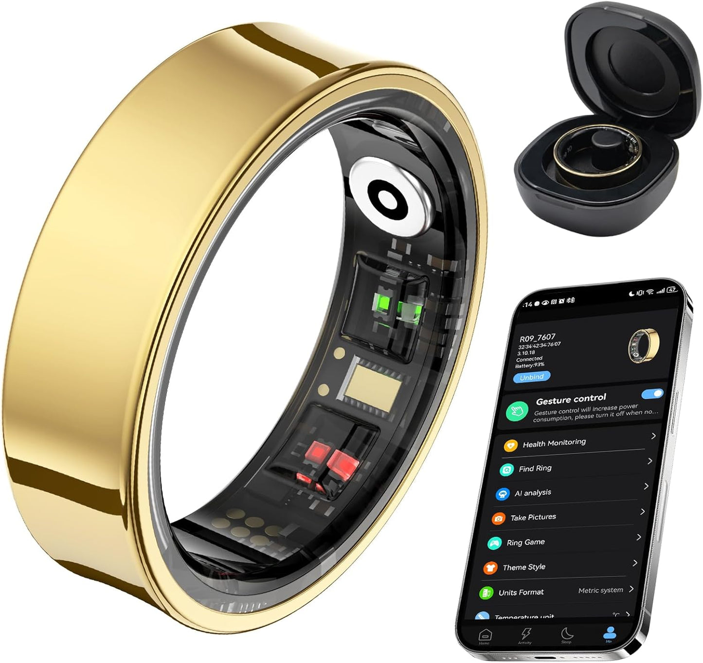 Smart Ring Fitness Tracker for Health Monitoring and Sleep