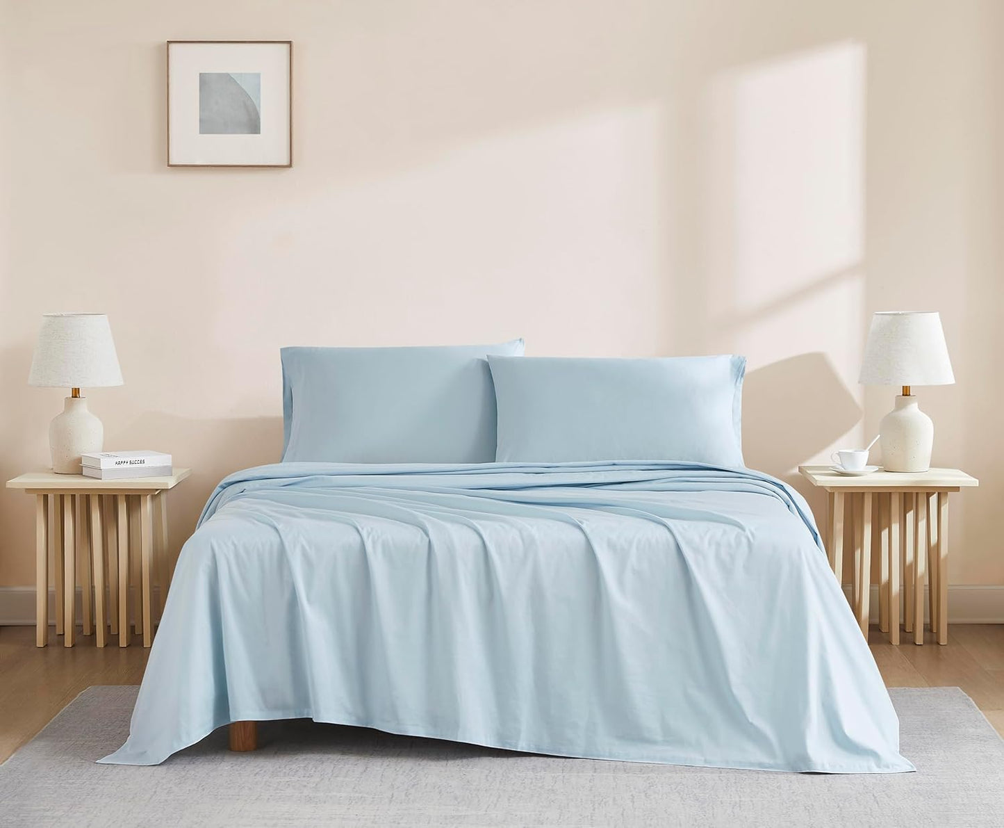 Organic Cotton Queen Sheet Set with Deep Pocket for Comfort