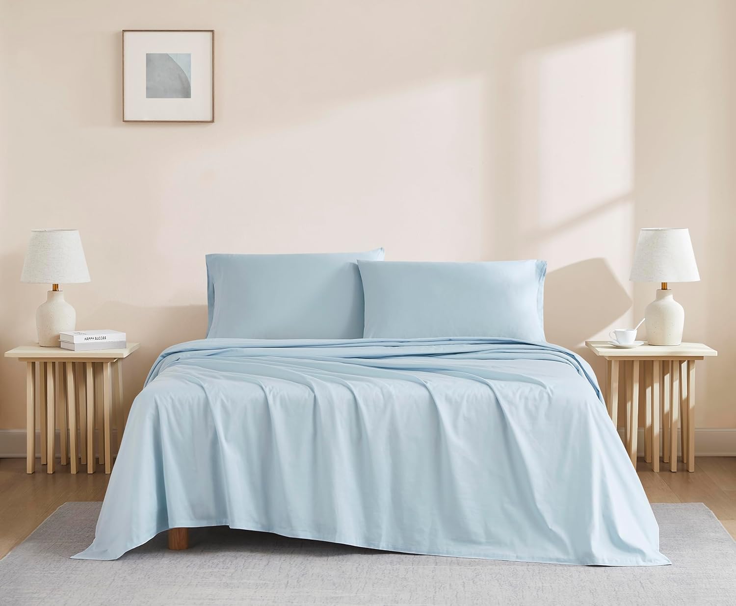 Organic Cotton Queen Sheet Set with Deep Pocket for Comfort