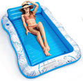 Inflatable Adult Pool Lounger Float - Large Tanning Raft for Relaxing