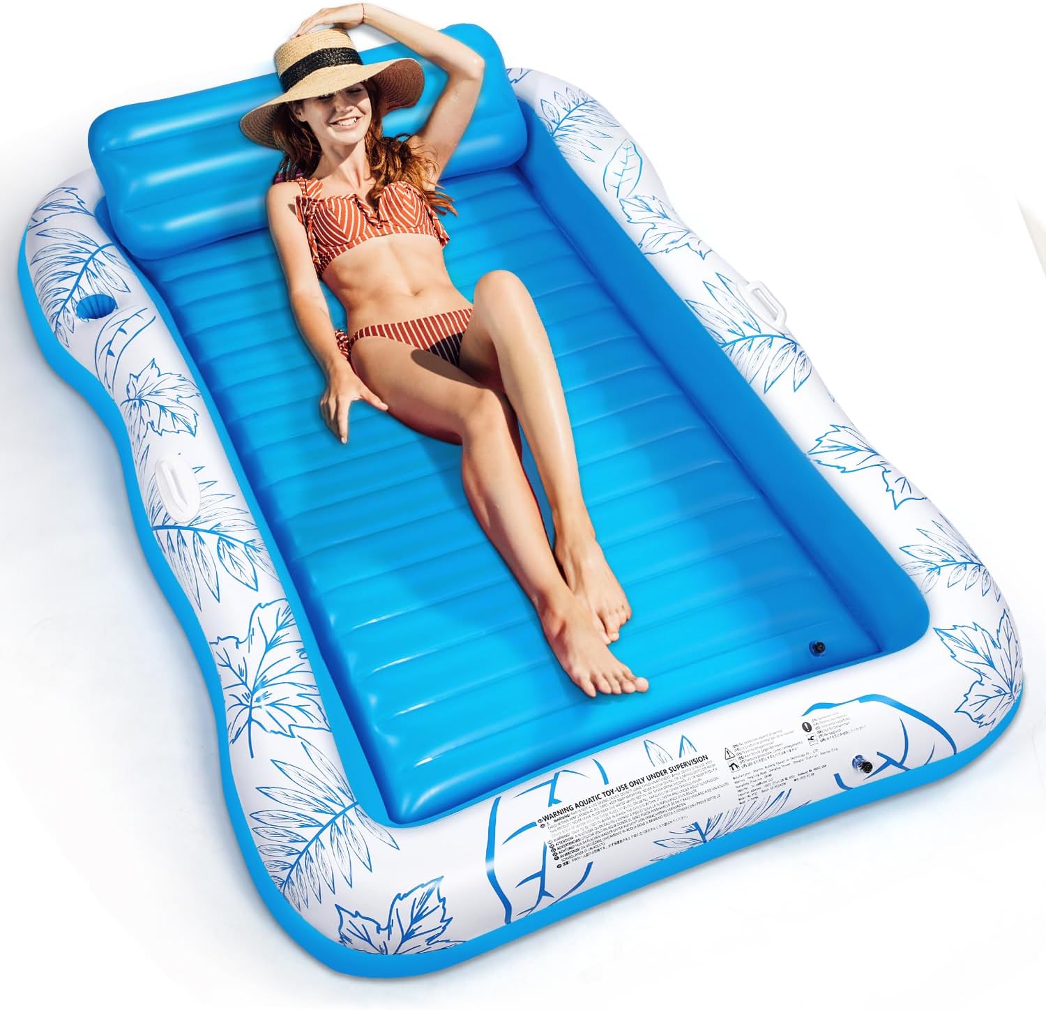 Inflatable Adult Pool Lounger Float - Large Beach Sun Tanning Raft