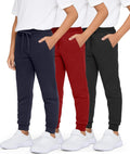 Boys' Cotton Fleece Jogger Sweatpants 3 Pack - Everyday Comfort Shoes