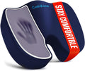 Seat Cushion for Office & Car - Memory Foam Coccyx Relief