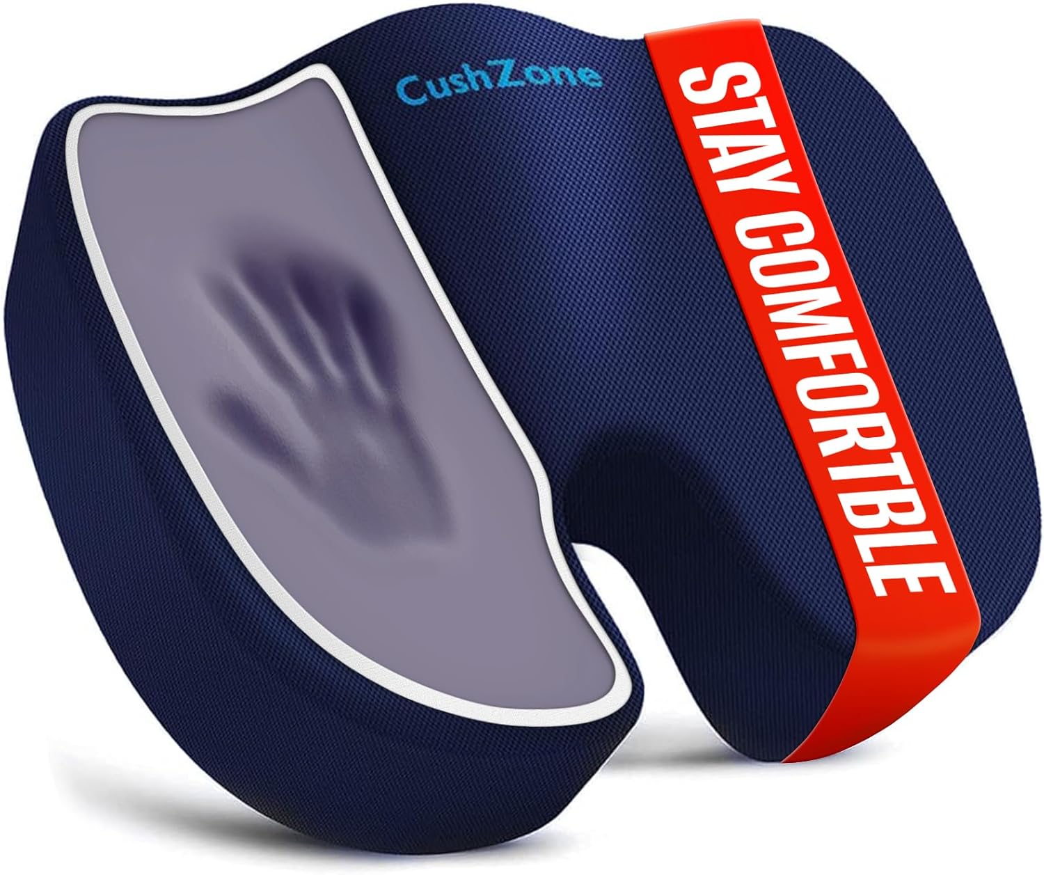 Seat Cushion for Office and Car, Pain Relief Memory Foam Pad