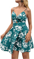 Floerns Women's Boho Floral Print Twist Front Mini Dress Review