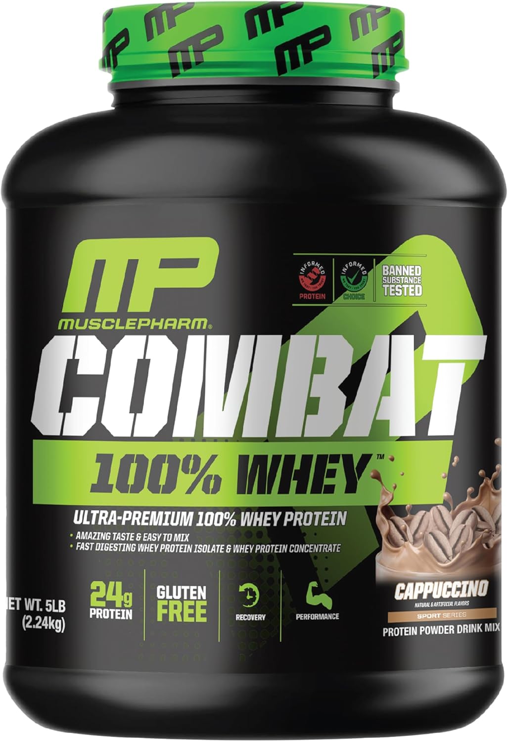 MusclePharm Combat 100% Whey Protein Powder for Fast Recovery