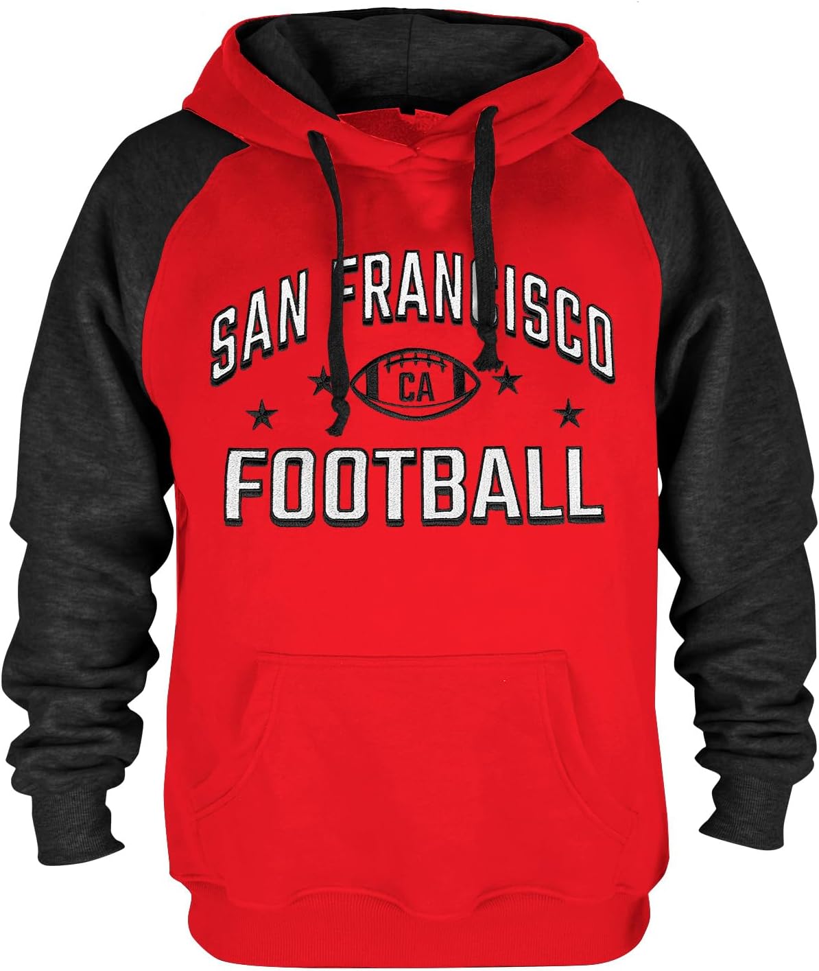 Mens City Football Fully Embroidery Soft Classic Pullover Hoodie